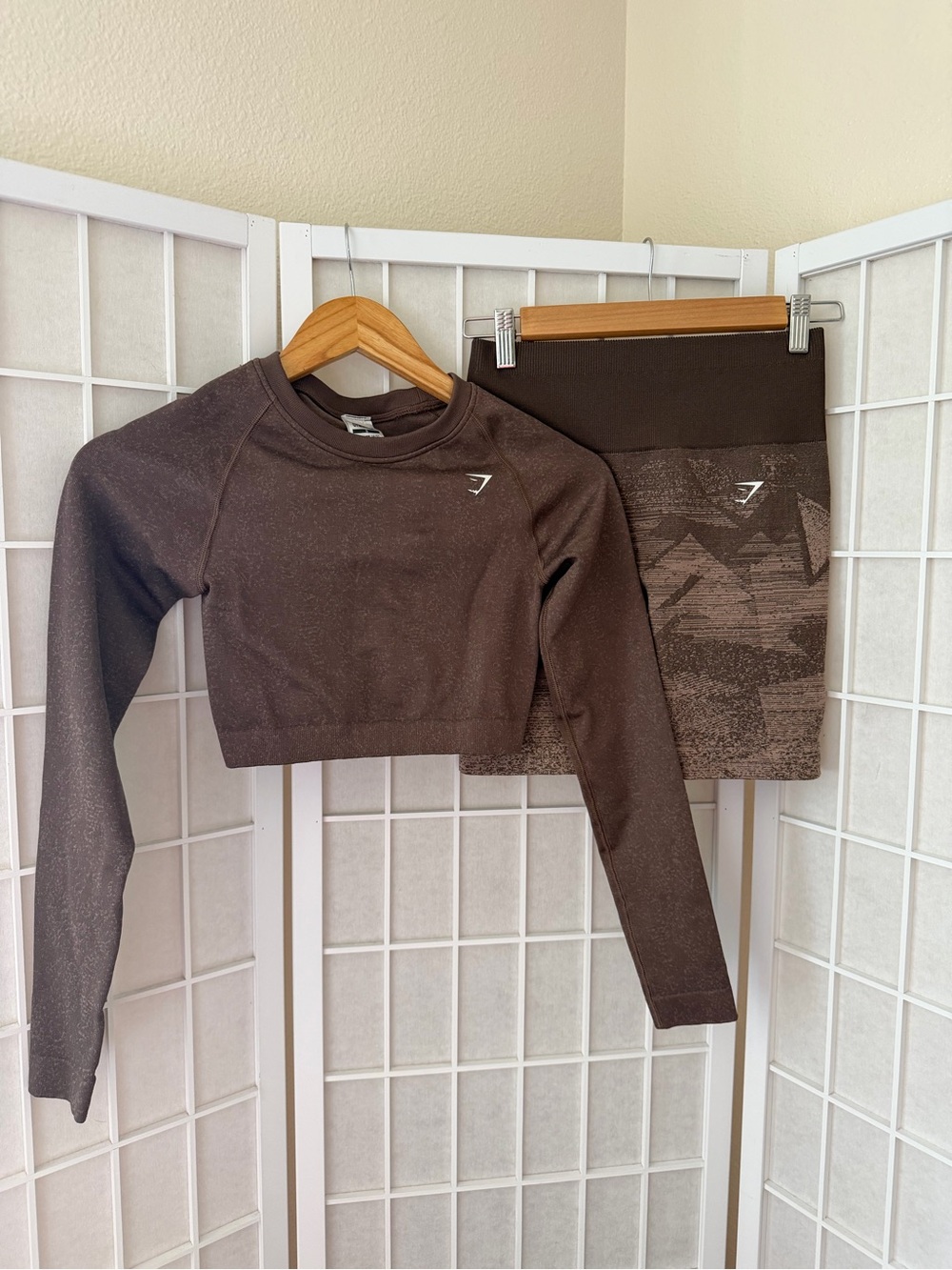 Gymshark Brown Matching Workout Set Small